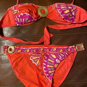 Gorgeous vibrant two piece Trina Turk swim suit!